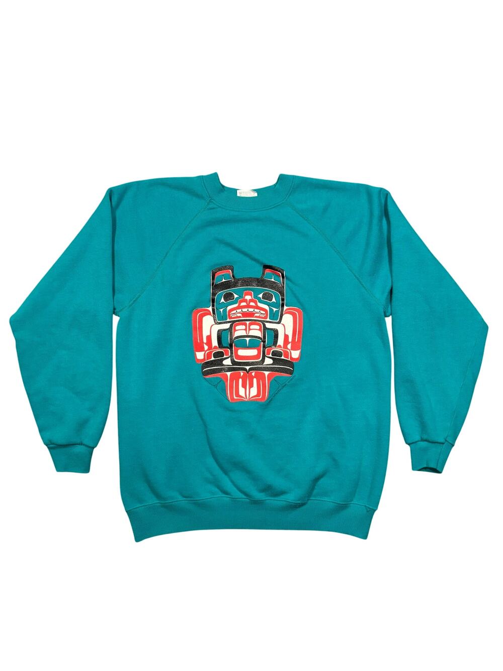 Tlingit Bear Hanes Native Alaskan Vintage 1986 Northwest Earth Sweatshirt Large